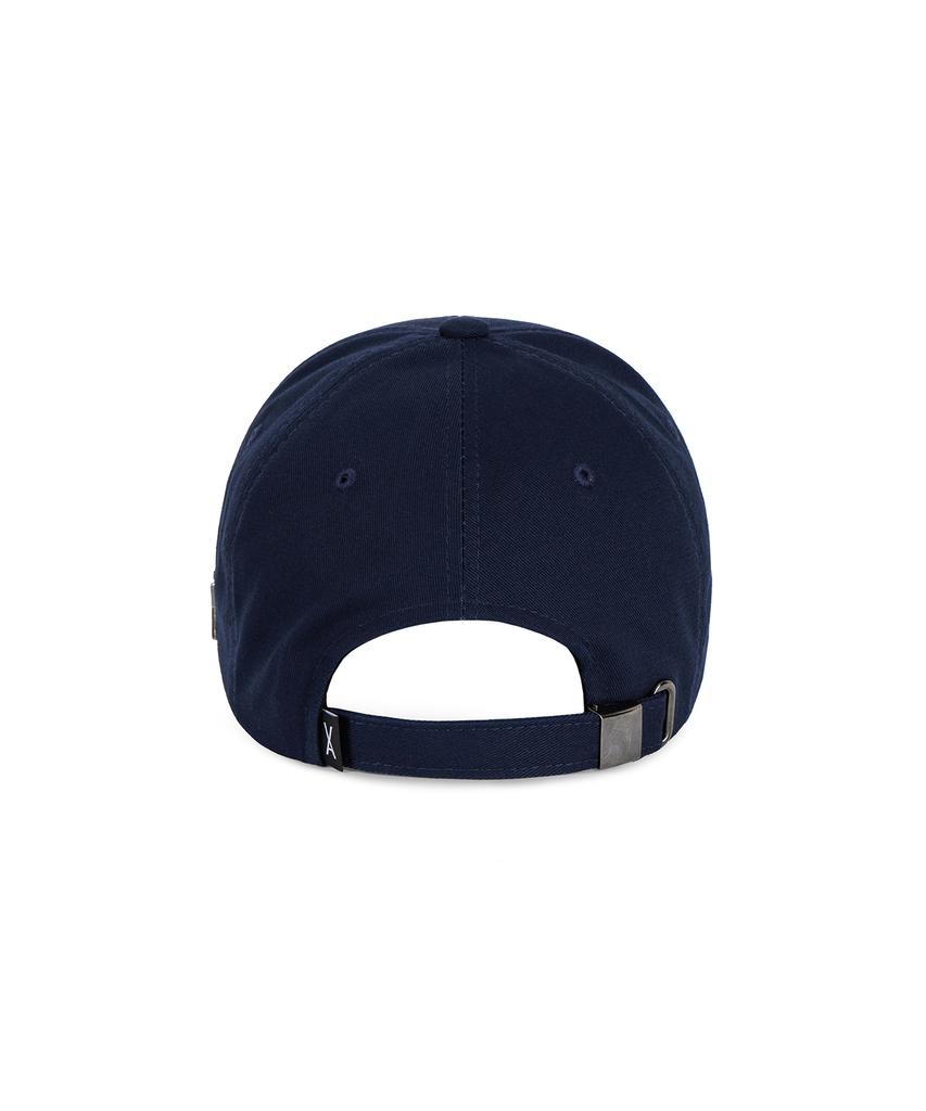 Bajal Studded Logo Oversized Ball Cap Navy