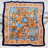 1116 New Korean Version Versatile Printed Decorative Silk Scarf Chinese Style Temperament Elegant Ribbon Tie Hair Tie Bag Small Scarf