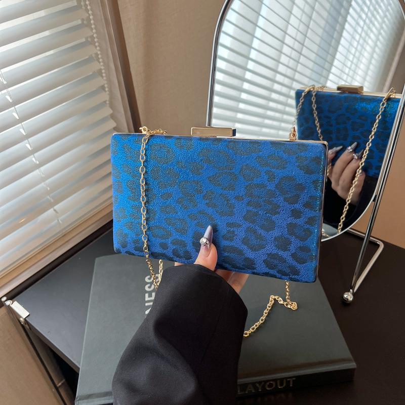 Retro fashion leopard print bag women's new niche versatile shoulder messenger bag chain commuter bag