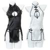 Sex Underwear Sexy Retro Hollow Cheongsam Hot Mesh Perspective Temptation Uniform Set