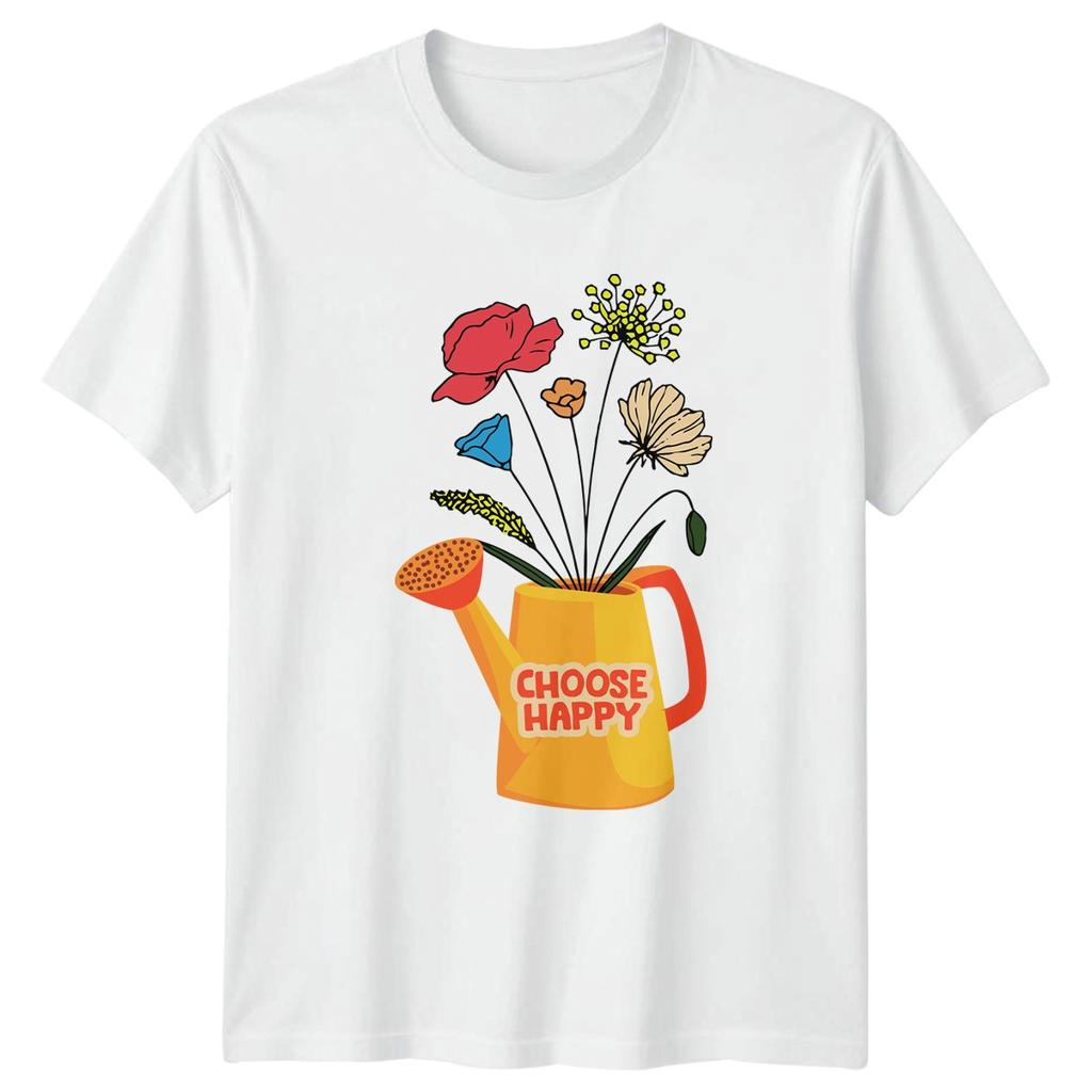 Choose Happy TShirt Wildflower Floral Nature Gardening Gift For Him And Her