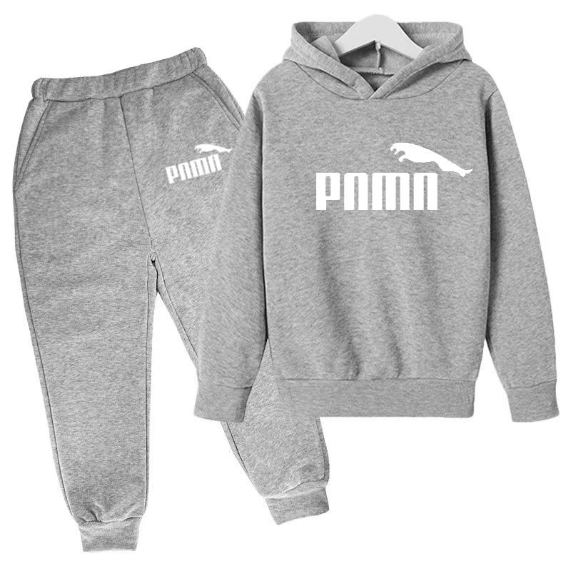 Kinder Herbst Winter Kleidung Hoodie Buchstaben Marke Pullover Jungen Mädchen 3-12 Jahre Sweatshirt+Hose Charmantes Freizeit Party Sport Set