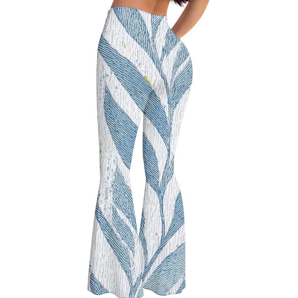 Women's High Waist Flare Yoga Pants - Slim Fit Casual Long Trousers for Daily Wear