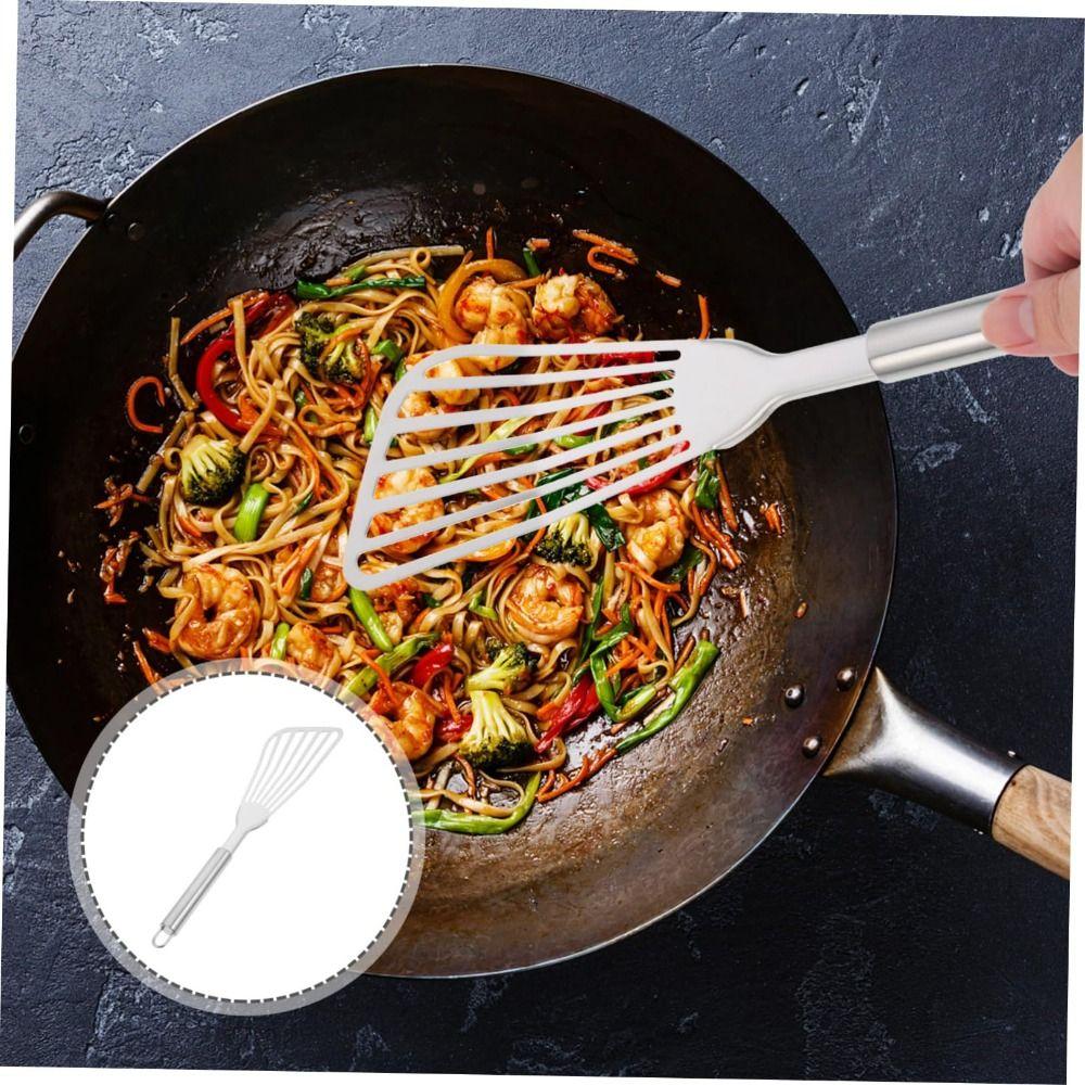 Slotted Fish Turner Stainless Steel Thick Polished Cooking Shovel Multi-functional Ergonomic Steak Spatula Restaurant