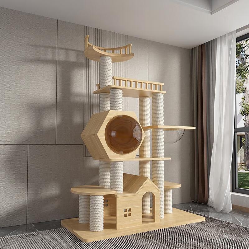 JINGRUIXIANG De Yue Lou Multi-Level Cat Tree with Condo & Scratcher