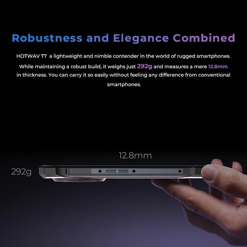 HOTWAV T7 Rugged Smartphone Android 13 8GB(4+4)+128GB ROM Celulares 6280mAh Large Battery 21MP+8MP Camera 6.52'' HD Rugged Phone