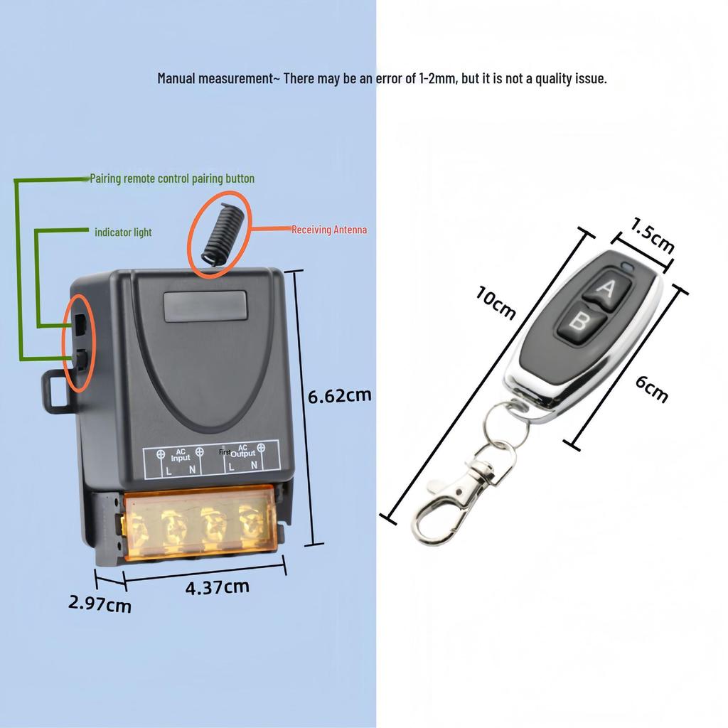 Wireless Remote Control Switch for 30A 220V Home Appliances