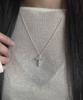 Baradu 925 Moissanite Cross Necklace