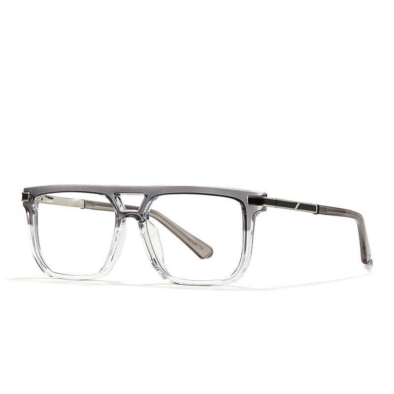 

New Brand Design Oversized Double-Beam Square Frame Hyperopia Eyewear Photochromic Anti Blue Light Computer Men Reading Glasses 0