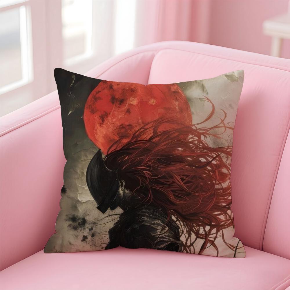 Classic B-BloodborneS Cushion Cover Home & Car Multi-Scene Pillow Cover - Reversible, Soft & Durable for Daily Use