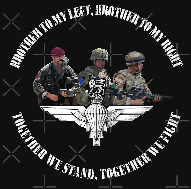 Together We Fight British Army Parachute RegiUnisext T Shirt New 100 Cotton Short Sleeve ONeck Casual Tshirts Size S3XL S
