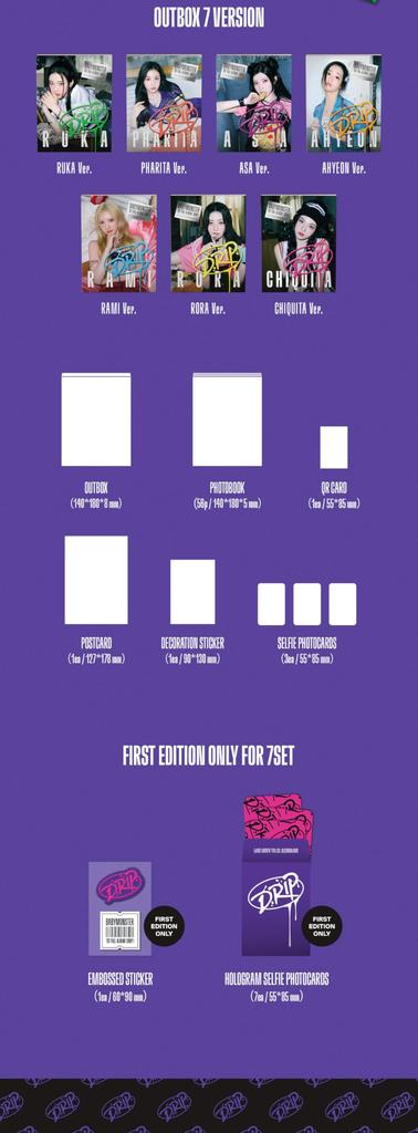 BABYMONSTER DRIP 1. Vollalbum mit Tracking Versiegelt Baby Monster Zufällig (TAG-Version)