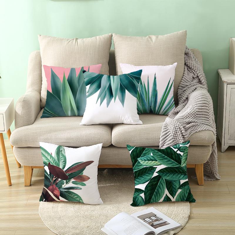Ins Internet Celebrity Nordic Cactus Plant Peach Skin Car Sofa Pillow Cover Cushion Cover Home