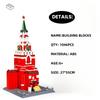 Non-Toxic 1048Pcs Spasskaya Tower Of Moscow Kremlin Building Blocks World Famous Architecture Bricks City Street View Toys Gifts For Kids
