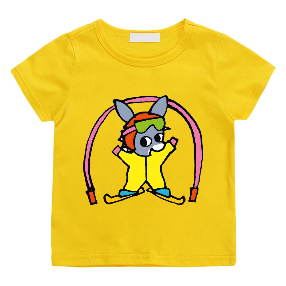 Nuovo Stile Alberi T-shirt per Bambini Lane Trotro Stampa Cartone Animato Carino 100% Cotone T-shirt Girocollo Manica Corta Top Morbidi Vestiti Estivi T-shirt Anime