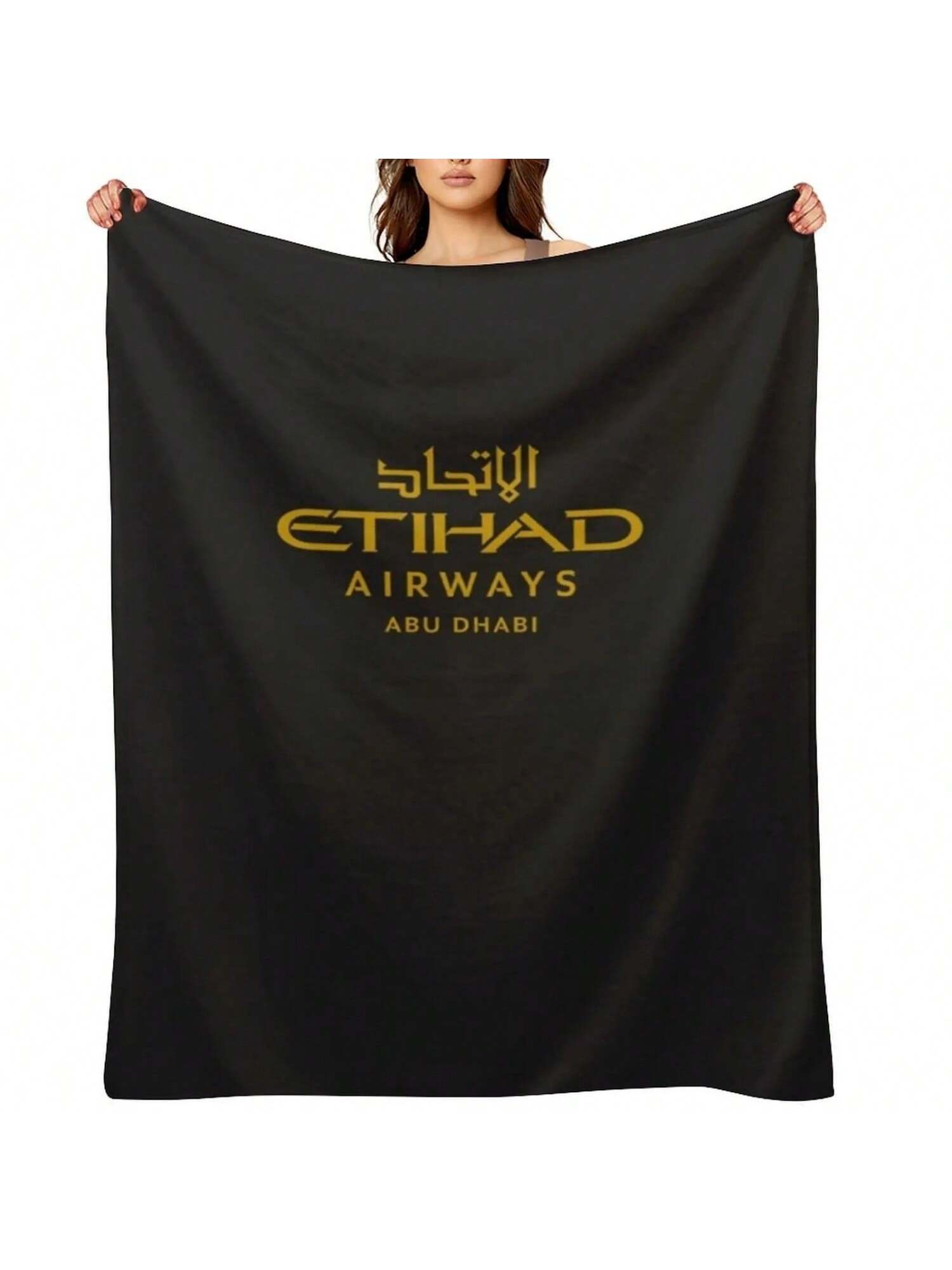 Etihad Airways Abu Dhabi Logo Classic T-Shirt Throw Blanket Picnic Luxury St Decorative Sofa Designers Blankets S разноцветный