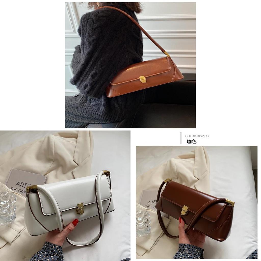 French Small Shoulder Bag With Pu Material And Chain Detail For Urban Daily Use