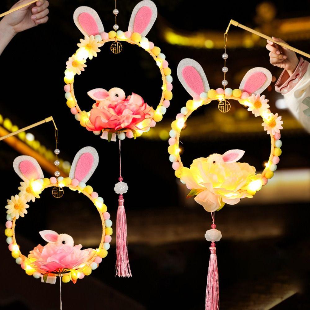 

Светодиодные ручные фонарики своими руками для украшения дома Фонарь-кролик для праздника середины осени