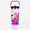 30Oz K-Pop Portable Car Cup Stainless Steel Thermos Cup with Straw Travel Sports Water Bottle with Handle Cover Coffee Vacuum Flask