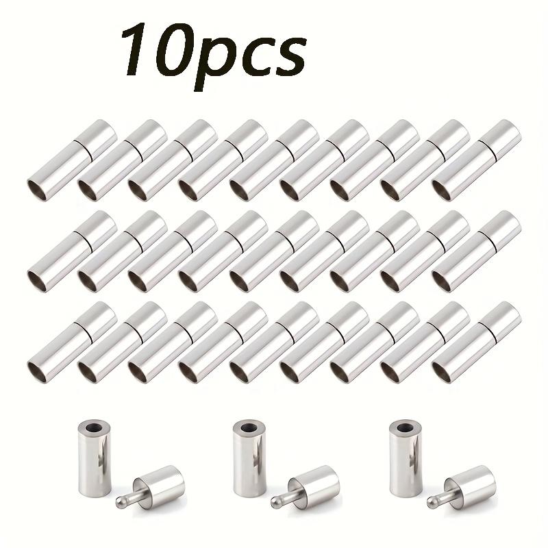 

Metallic Cord Buckle Heads, 4mm in Size - Sturdy Fasteners Ideal for Creating Bracelets, Jewelry, Stylish Metallic Look And Robust Build
