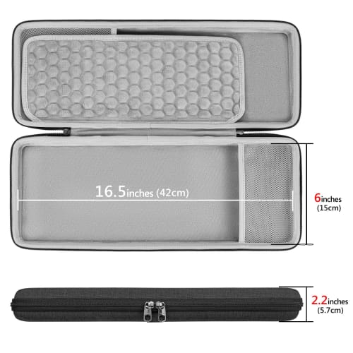 Geekria 75% Keyboard Case, Hard Shell Travel Carrying Case for 84-Key Portable Keyboards, Compatible with Keychron K2 Version 2/K2/Q1/V1, ASUS ROG Azo