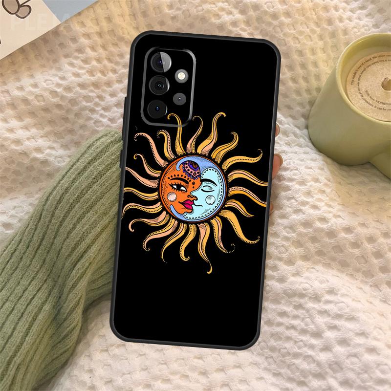 Sun Moon Phone Case For Samsung Galaxy A34 A54 A14 A13 A12 A32 A52 A22 A72 A31 A51 A71 A52S A53 Cover