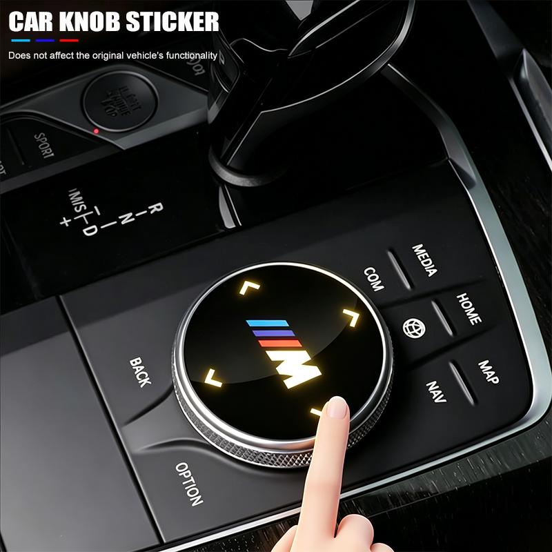 Car Multimedia Knob Button Cover Sticker For BMW MINI 5 Series G30 G32 6GT G20 F10 F30 G01 G02 G05 G06 G07 G11 F15 3GT X3 X4 X5 cysh69