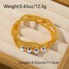 Golden Beaded MAMA Letter Charm Bracelet for Women Mother's Day Gift Jewelry