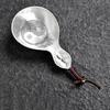 Creative Tea Drain Pure Tin Tea Set Gourd Filter Japanese Handmade Hammered Leaf Filter Kung Fu Tea Ceremony Gift for Friends