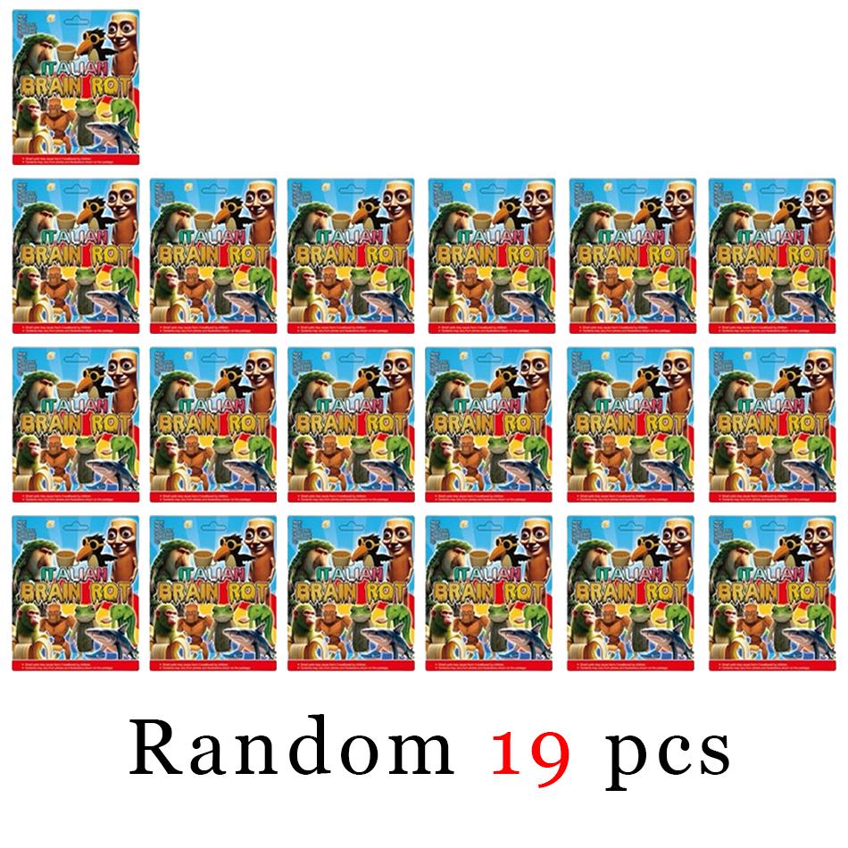 Italian Brainrot Tung Sahur Figure Toy Tralalero Tralala Figures Bombardino Crocodilo Shimpanzini Bananini Model Decor Doll Gift