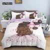 Cartoon Bedding Set for Kids Children Crib Danceing Girl Duvet Cover Set & Pillowcase Edredones Niños Princess Quilt Cover