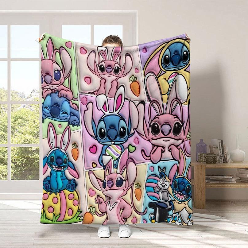 Couverture Dessin Animé Stitch Couverture Peluche Mignonne Stitch Couverture Quatre Saisons
