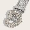 Love Rhinestone Buckle Belt Women'S Wind Wide Belt Decorative Personality Sequined Jeans Belt