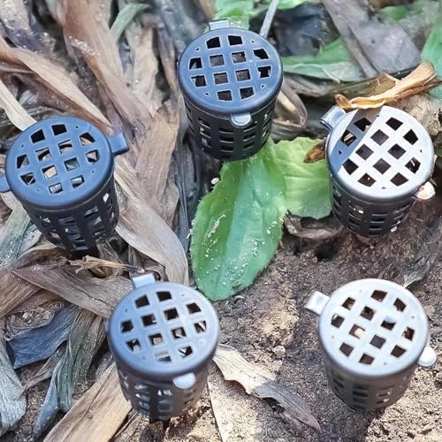 Portable Fertilizer Baskets (10-Pack) Reusable Slow-Release Fertilizer Cups with Lids | Bonsai Fertilizer Baskets for Basil and Flowers