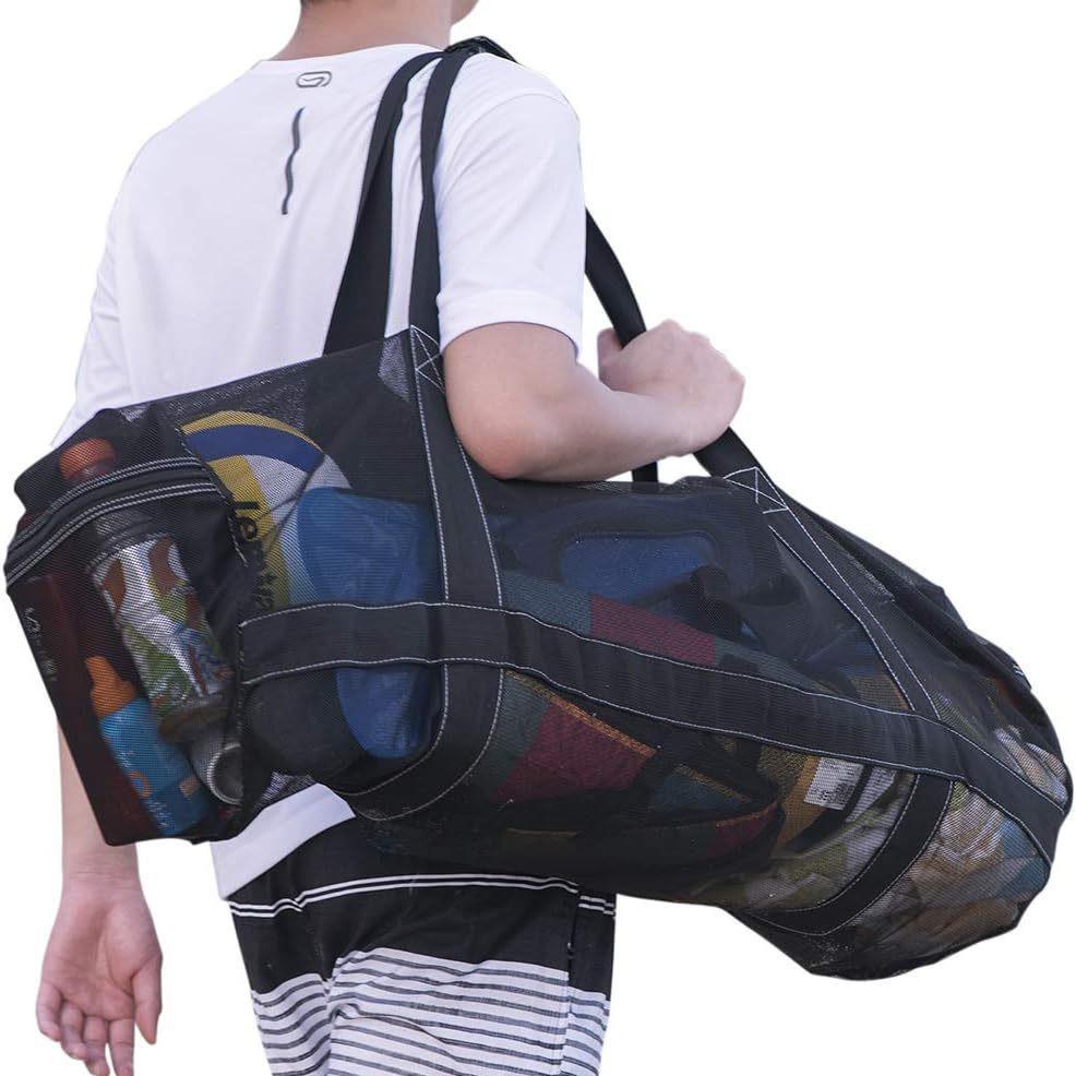 Large Mesh Dive Bag with Zipper Pocket for Snorkeling Gear