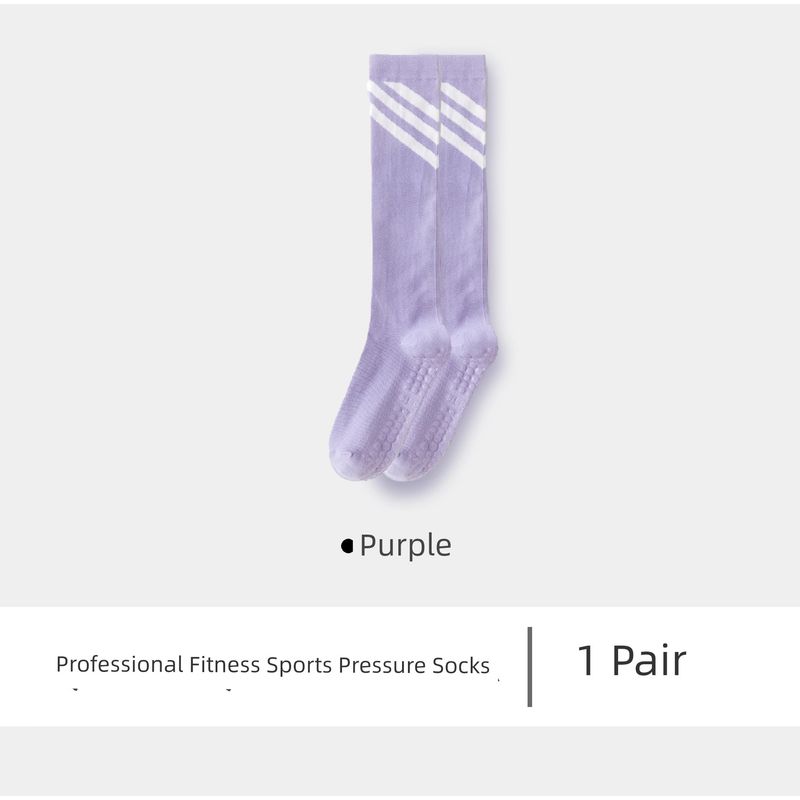 

Yoga Socks for Women Spring/Summer Tube Socks Professional Sports Non-Slip Silicone Indoor Fitness Pilates Adult Room Socks 1 pair of purple