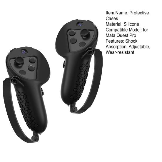 2Pcs VR Controller Cases Uninterrupted Signal Anti-shock Tasteless Anti-fall Textured Surface Protective Silicone VR Controller Protective Covers