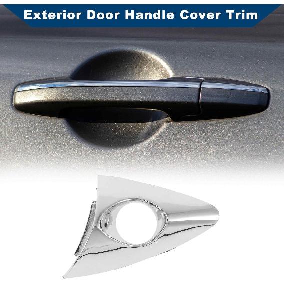 Front Left Exterior Door Handle Cover for Hyundai Elantra 2011-2016, for Hyundai Elantra Coupe 2013-2014 No.826523X010 Lock Bezel Cover Cap Silver