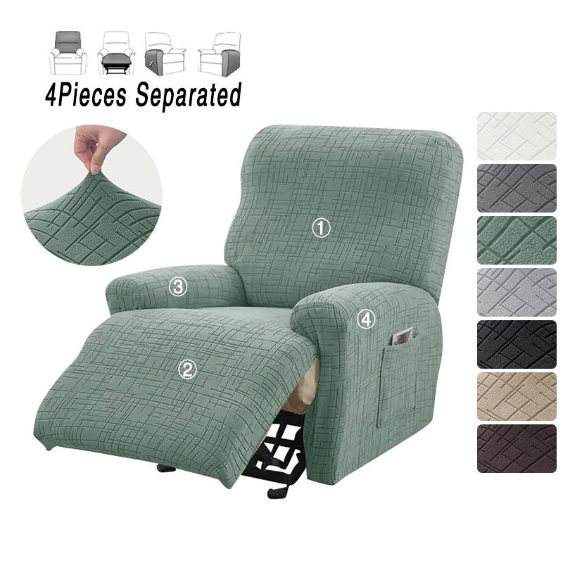 Jacquard Recliner Sofa Cover Stretch Split Armchair Chair Covers 1 Seater Anti-dirty Sofa Covers Protector for Living Room