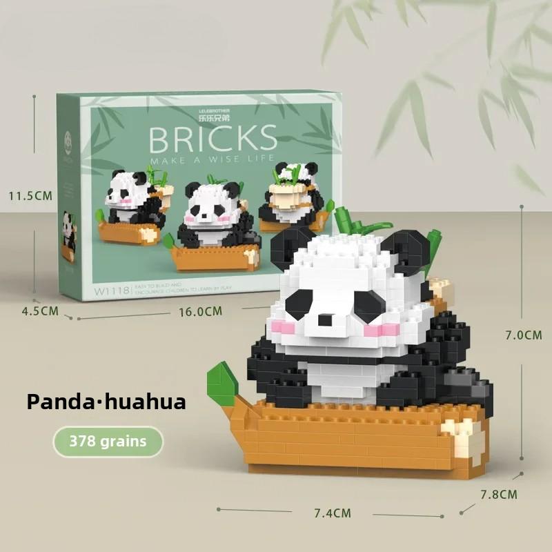 Creative DIY Assemable Animal Cute MINI Chinese Style Animal Panda Building Block Educational Boy Toys For Children Model Bricks