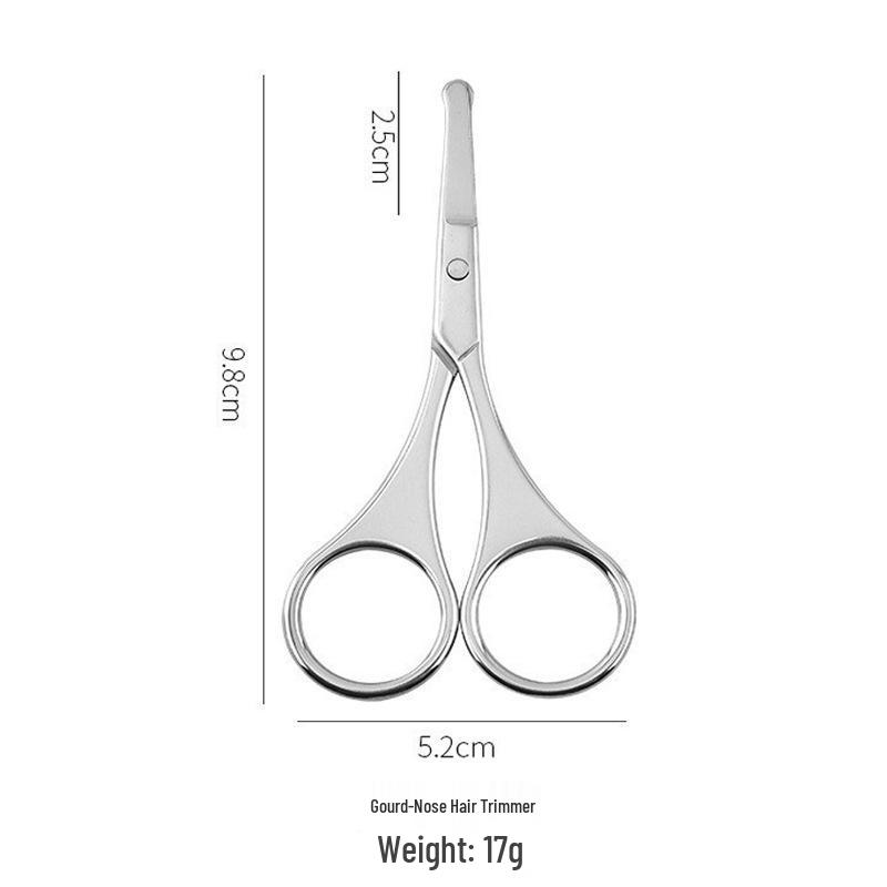 Stainless Steel Eyebrow and Nose Hair Scissors - Round & Pointed Tips, Mirror Polished.