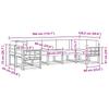 Outdoor Sofa Set with Cushions 7 pcs Natural and Anthracite