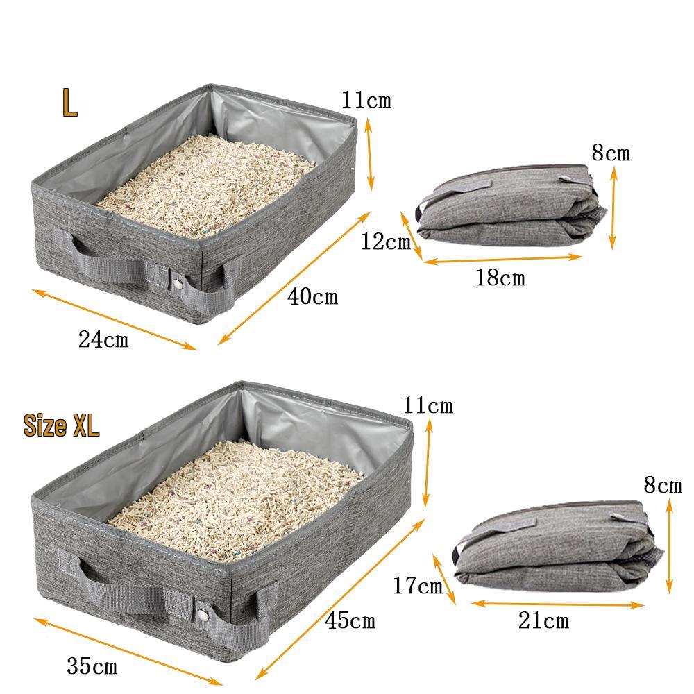 Tragbare wasserdichte Katzentoilette: Faltbare Reise- und Outdoor-Katzenklo-Tasche