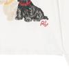 Polo Ralph Lauren T-skjorte FW24 Hundetrykk Bokstavlogo Broderi Rund Hals Langermet Barn Topper Hvit 312951031-001