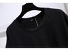 Plus Size Lace-Up Bow T-Shirt for Women - 2024 Summer Slimming Casual Top