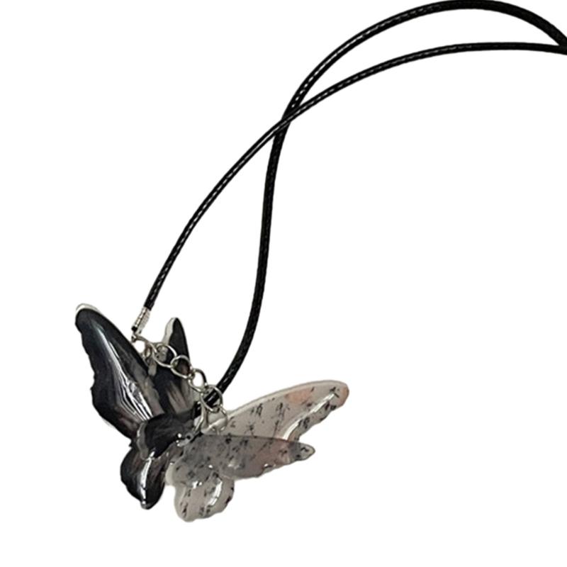 

Chinese Style Butterfly Necklace Korean Butterflies Statement Clavicle Chain Wax Rope Choker Neck Chains Party Jewelry