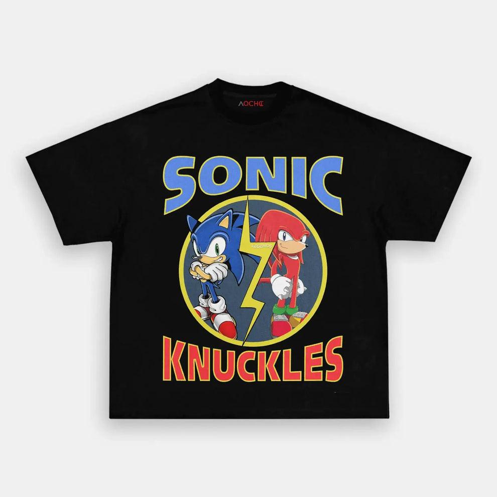 

SONIC x KNUCKLES TEE Short Sleeve Men Women S-5XL Unisex T-Shirt M