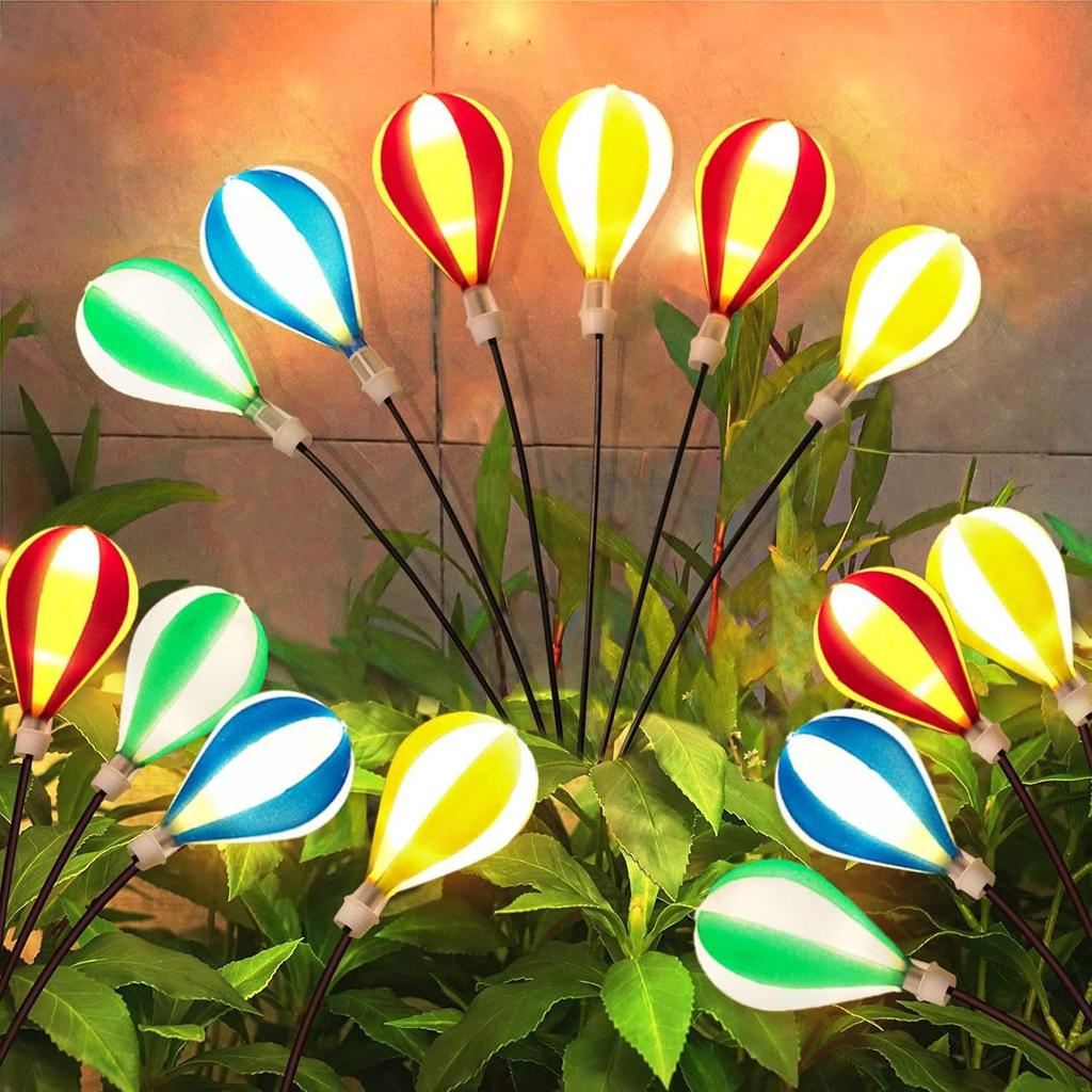 Solar LED Hot Air Balloon Sway Light - Outdoor Waterproof Garden Decor