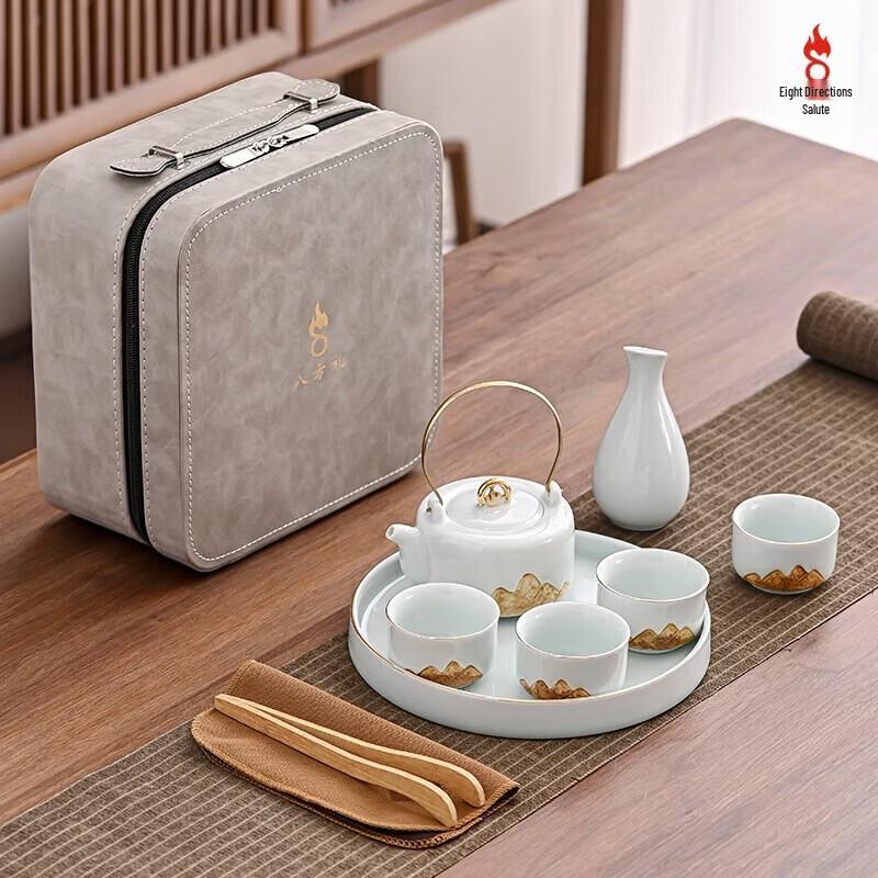 Bafangli Jiangshan Celadon Beam Handle Tea Set