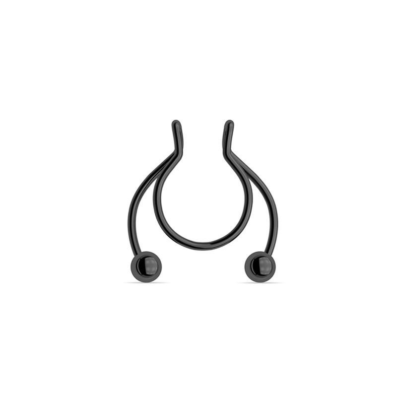 Women Fake Piercing Nose Ring Hoop Septum Piercing Nose Clip Rock HipHoop Stainless Steel Magnet Fashion Body Jewelry
